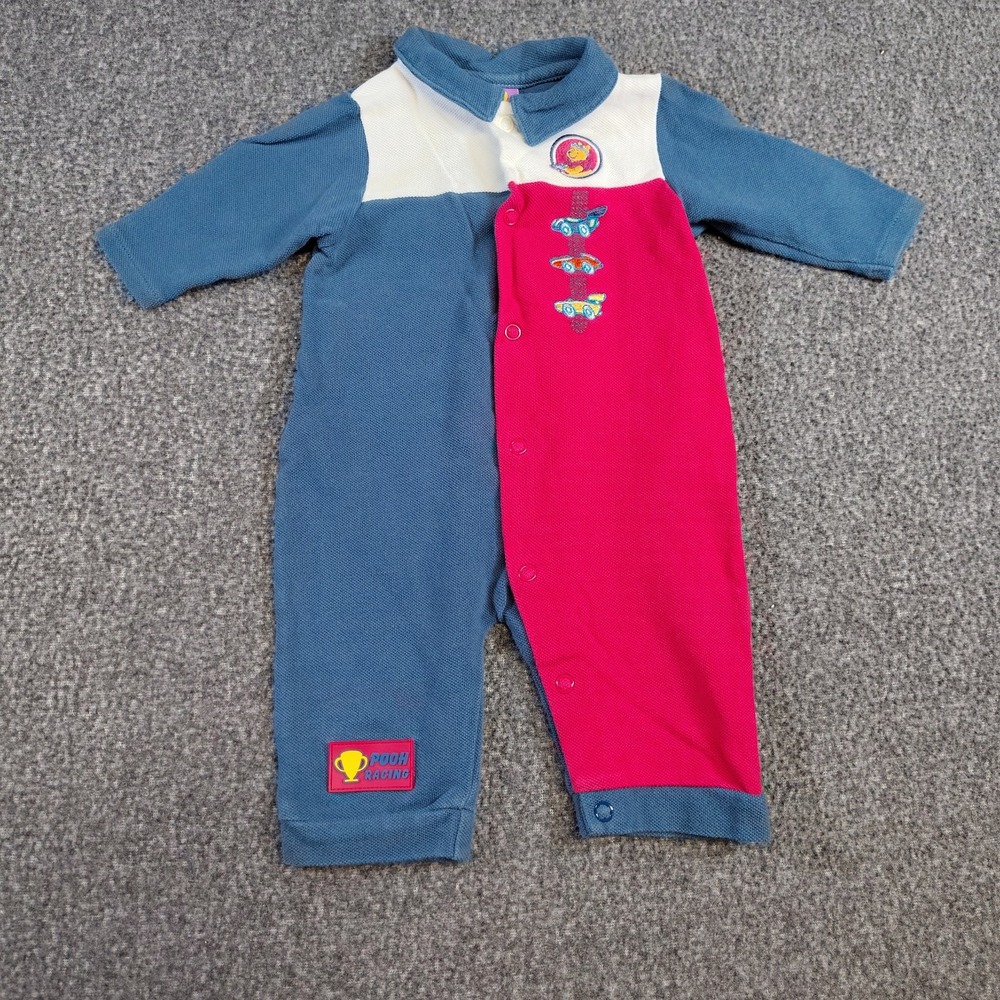 Vintage Disney Winnie the Pooh Racing one piece embroidered 0/3M